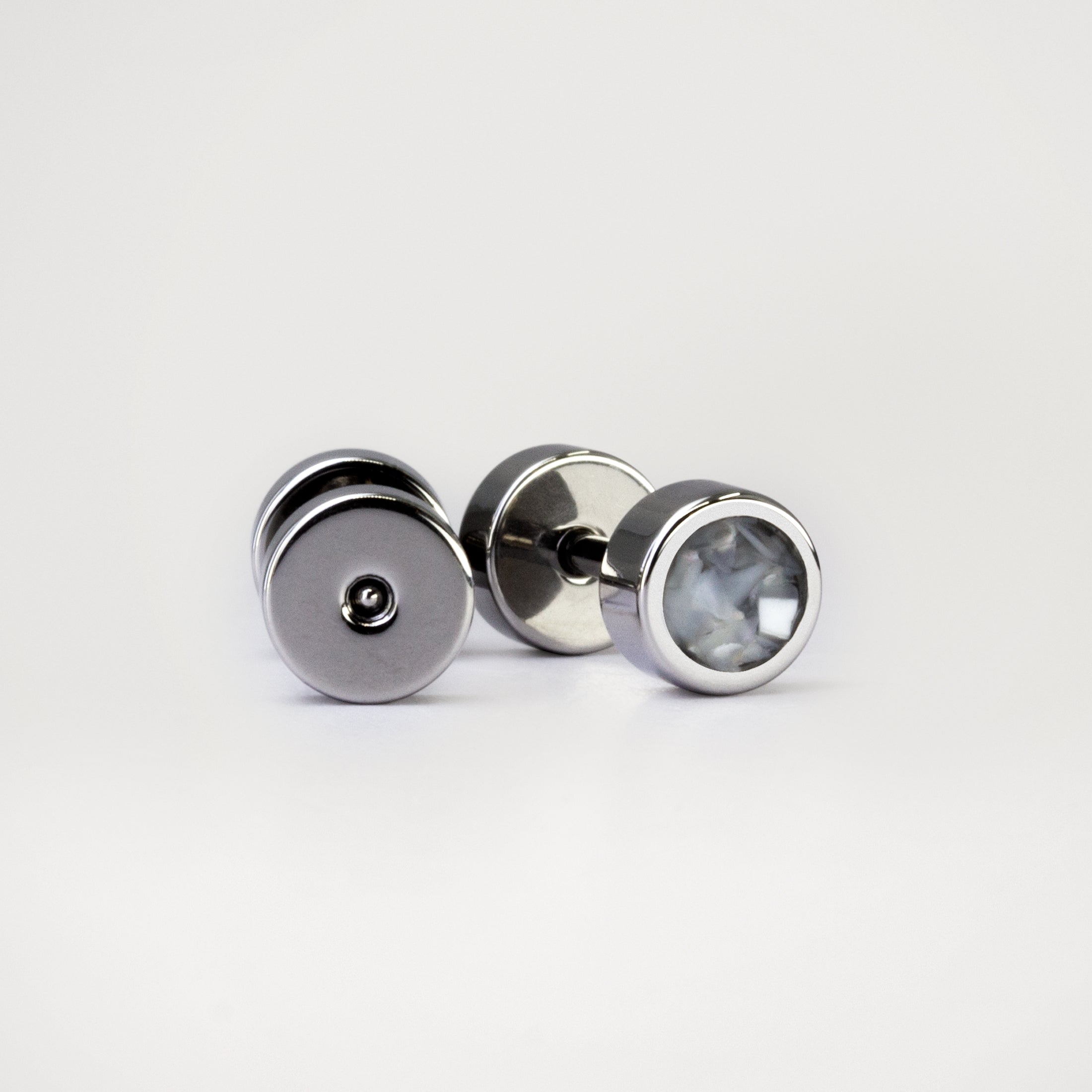 Aros de titanio hipoalergénico - Nácar S