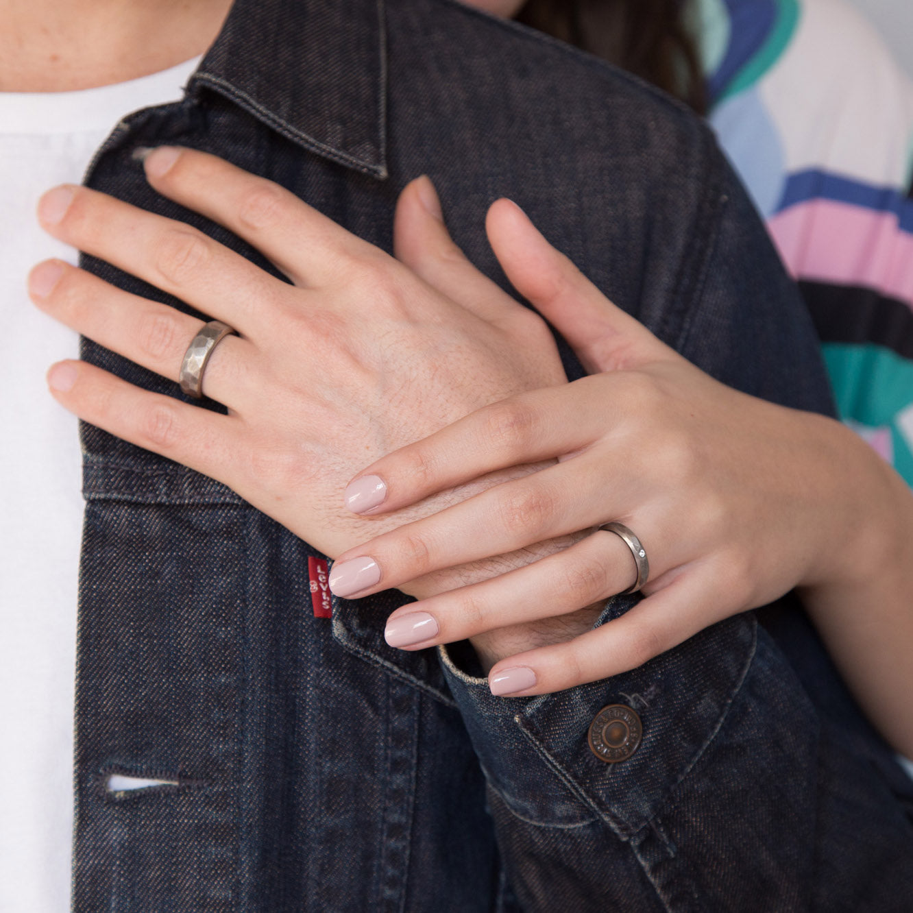 Set alianzas titanio martillado y lapacho