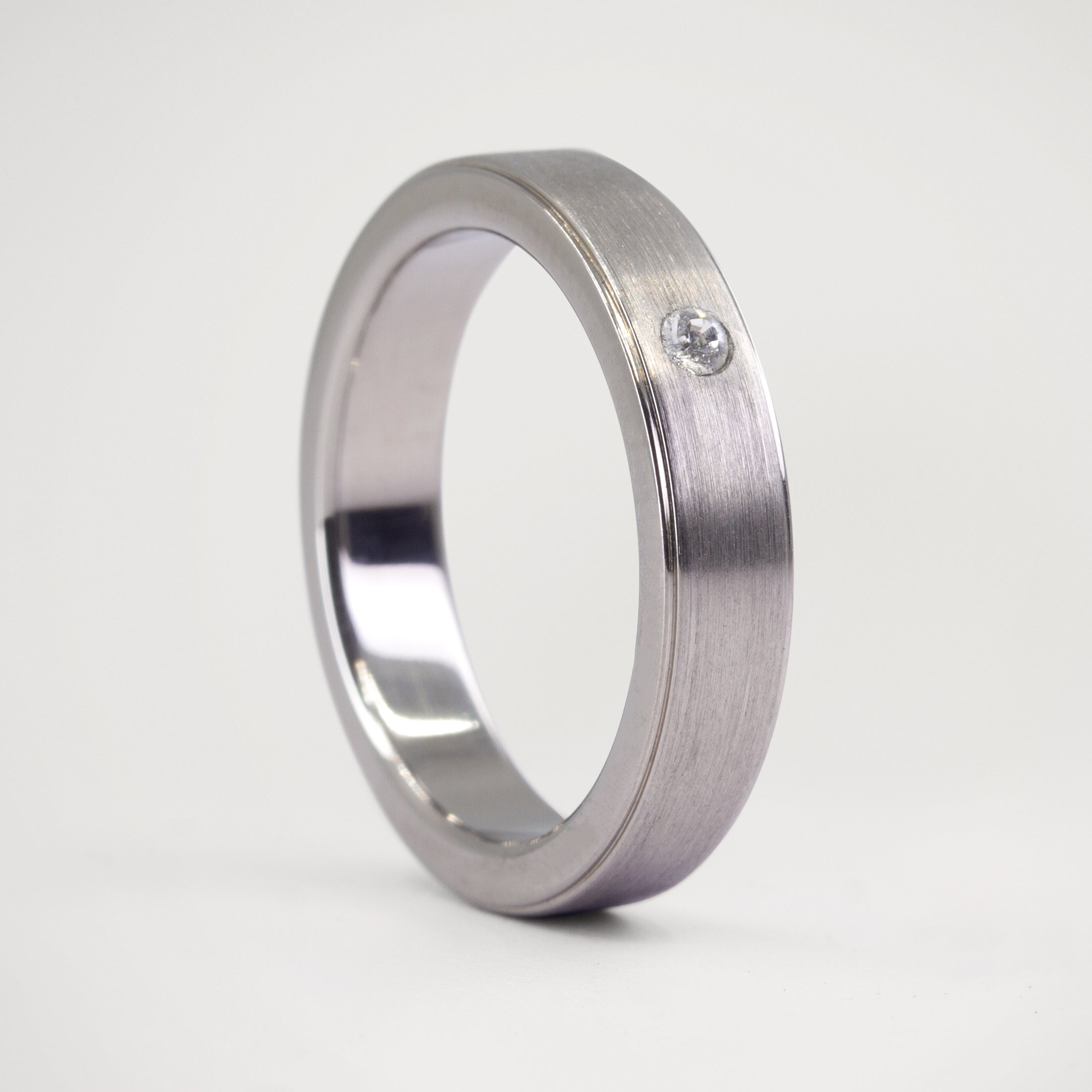 Set alianzas titanio cepillado