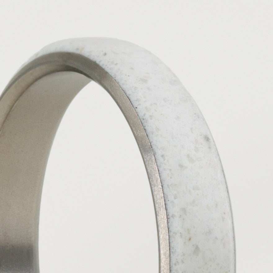 Anillo biselado marmol de carrara mate