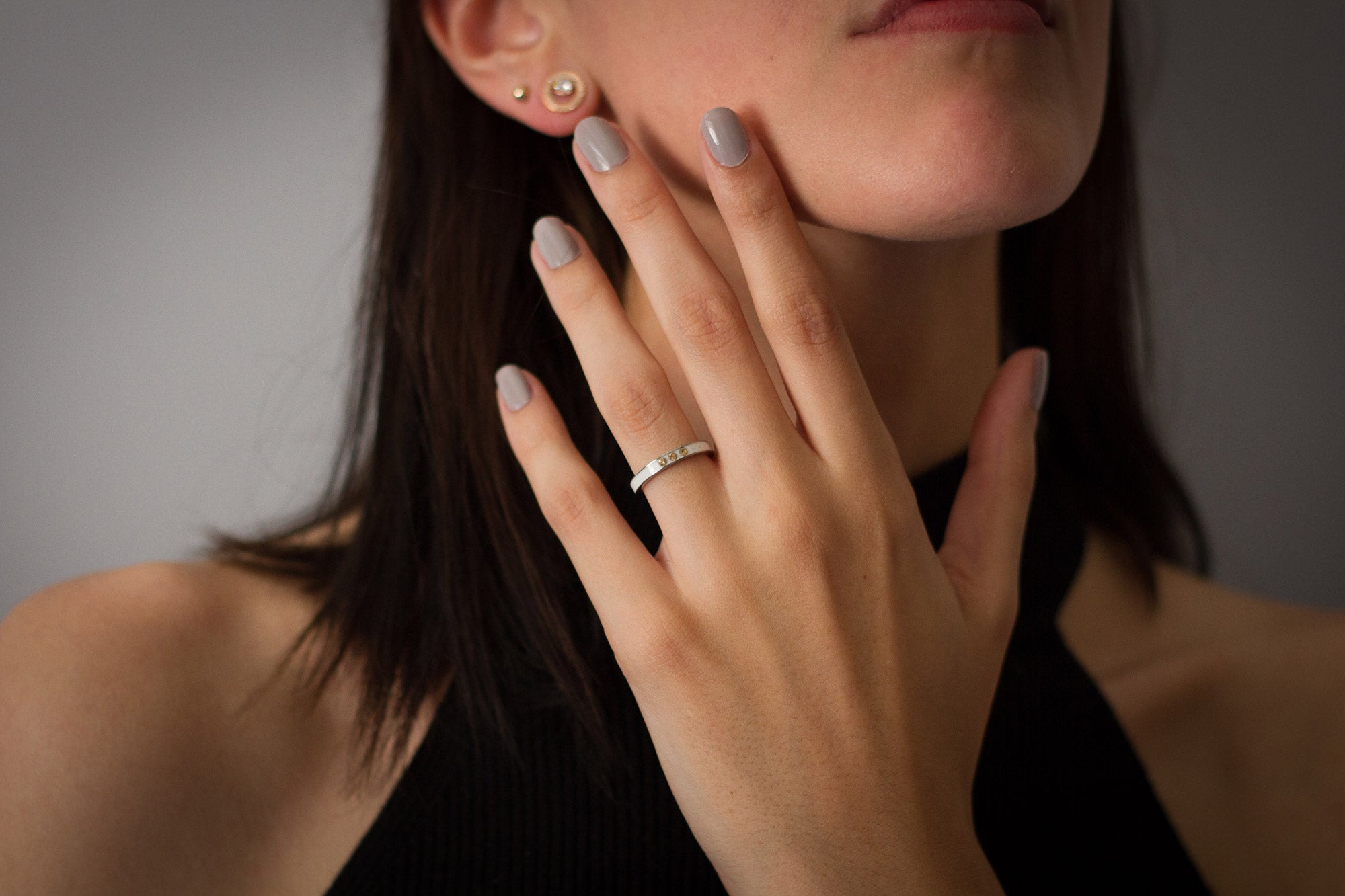 Anillo marmol de carrara deluxe