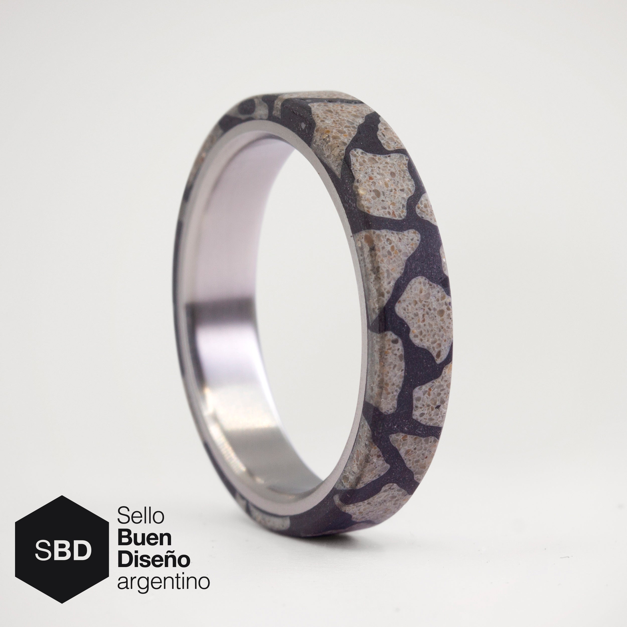 Anillo terrazzo gris
