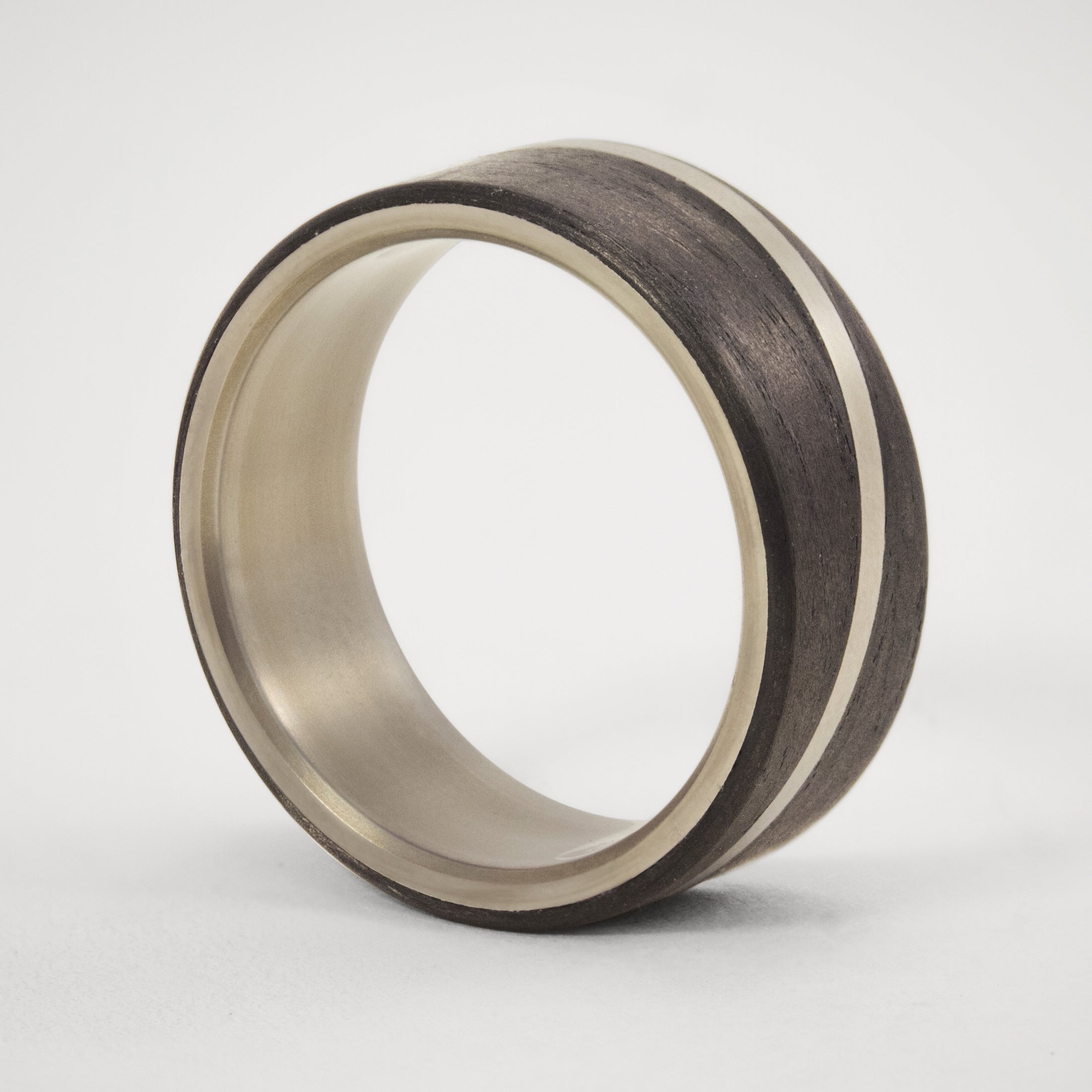 Anillo diagonal fibra de carbono y titanio
