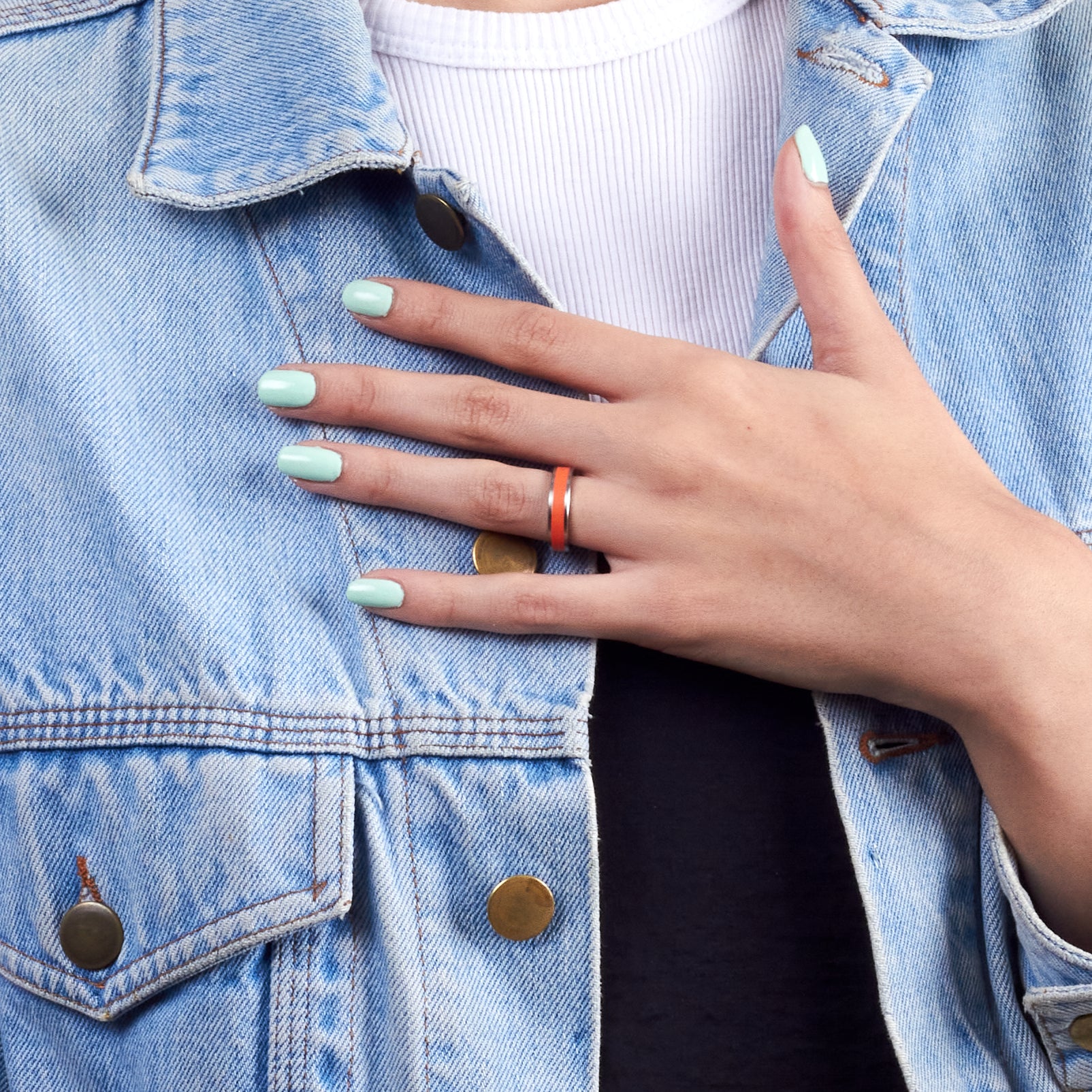 Anillo parallels naranja