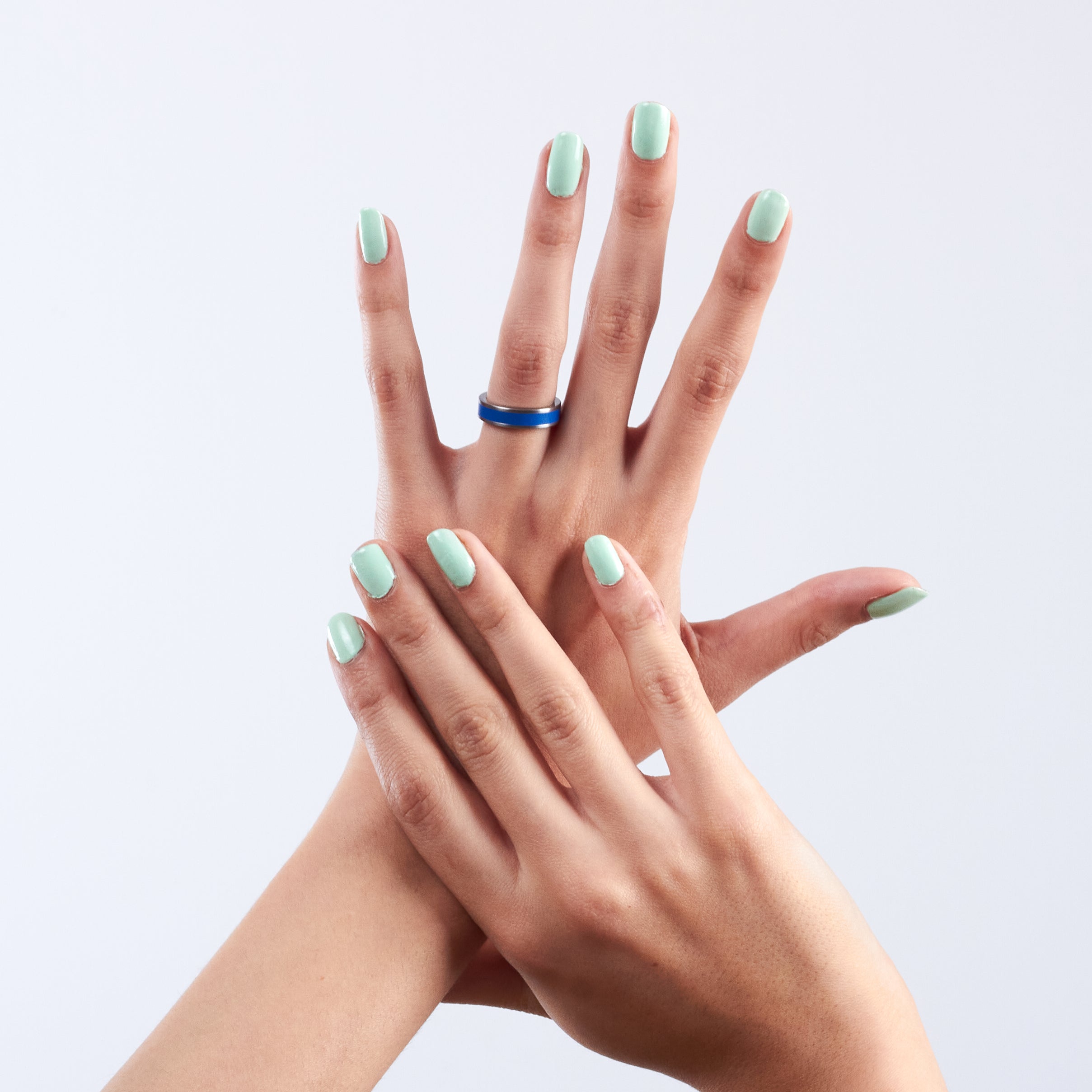 Anillo parallels azul