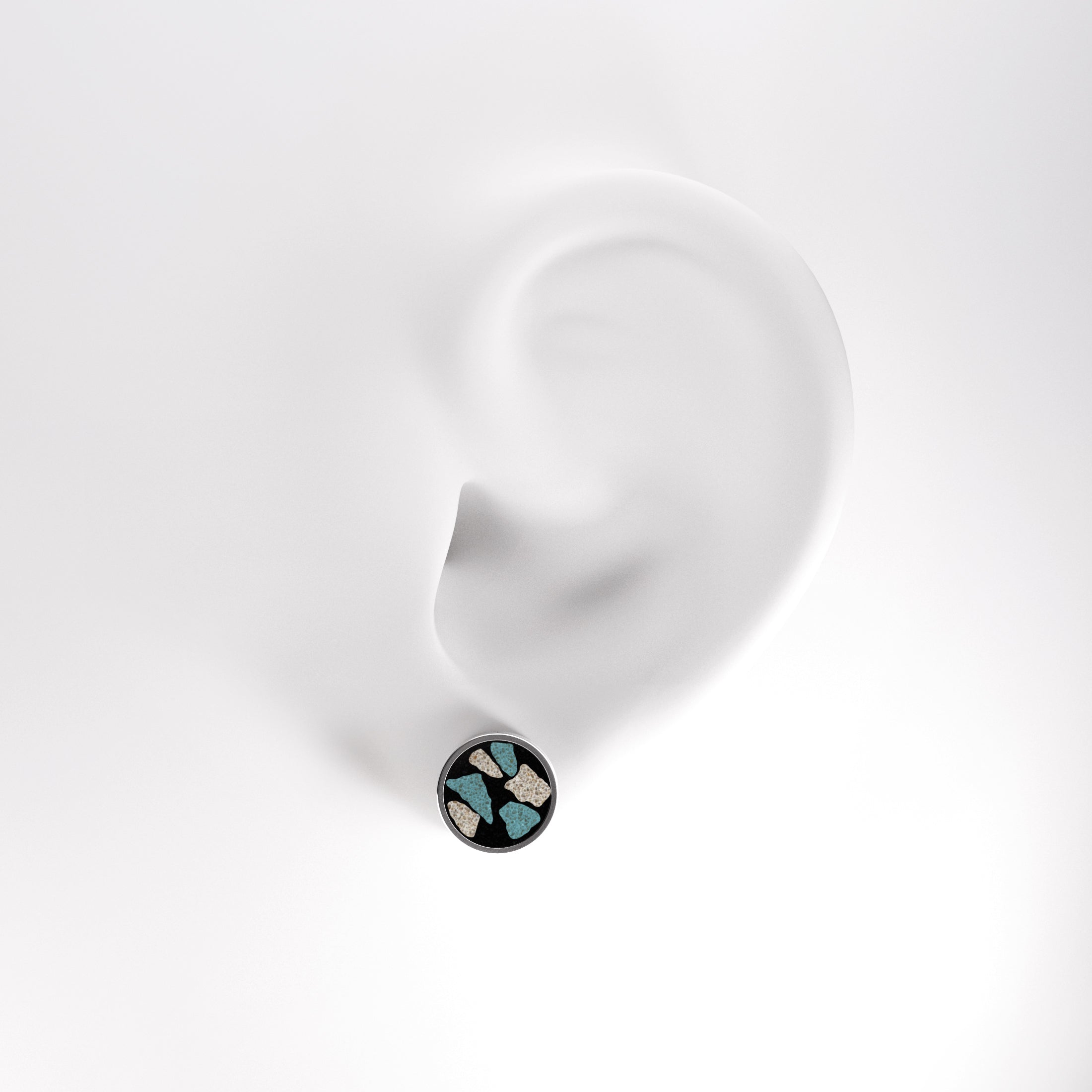 SET Aros de titanio hipoalergénico -  TERRAZZO MIX 03