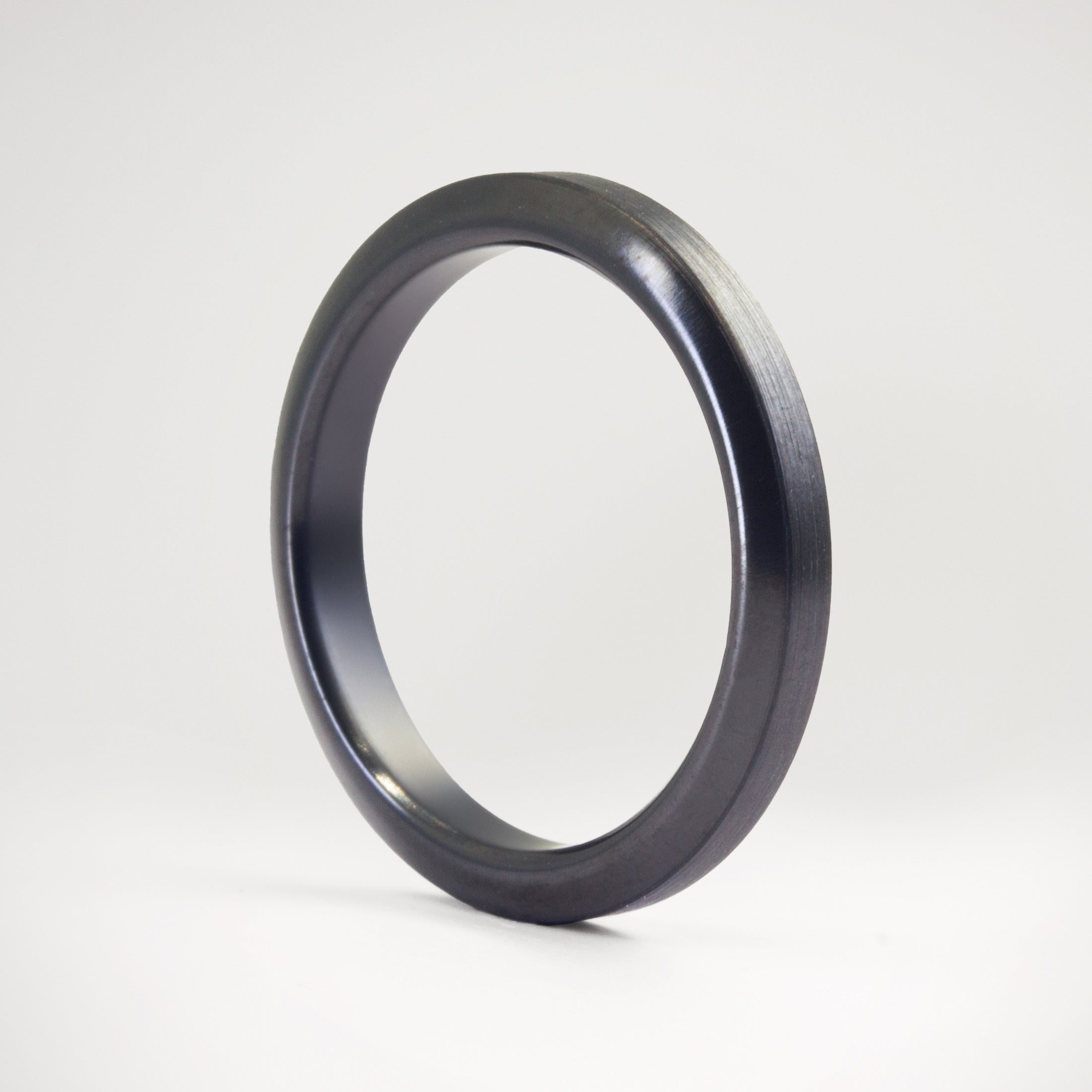 Anillo zirconio cepillado negro