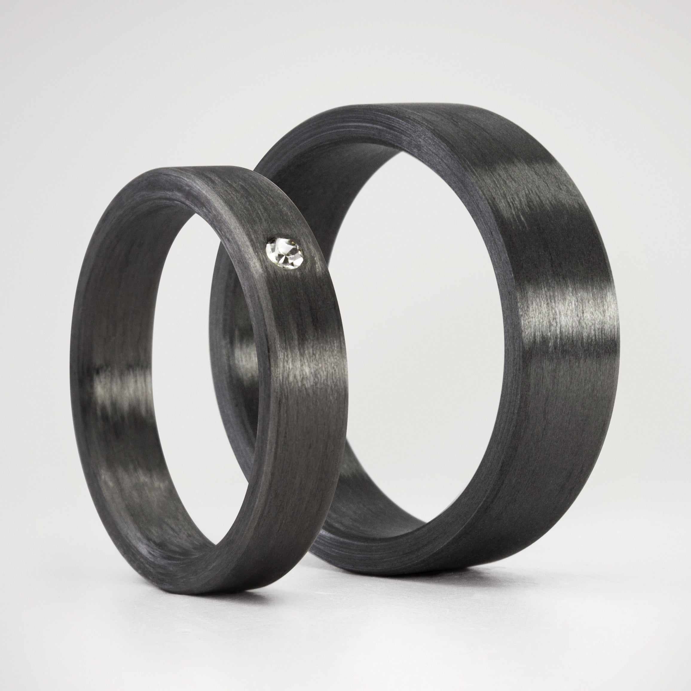 Set alianzas fibra de carbono con cristal