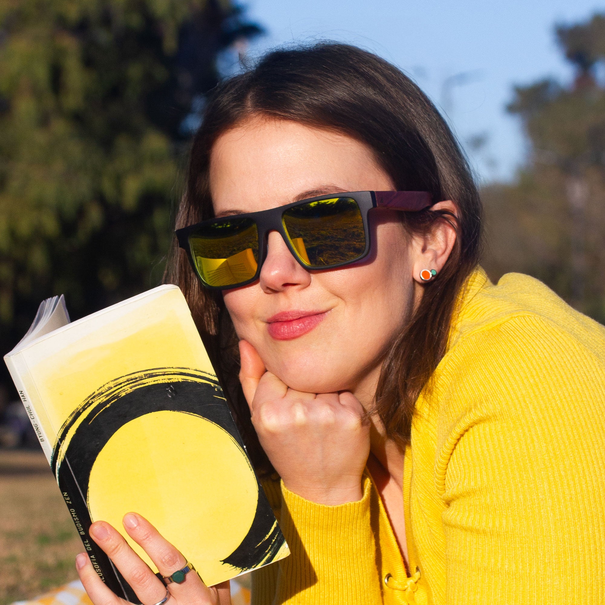 LENTES DE SOL ESPEJADOS DE MADERA