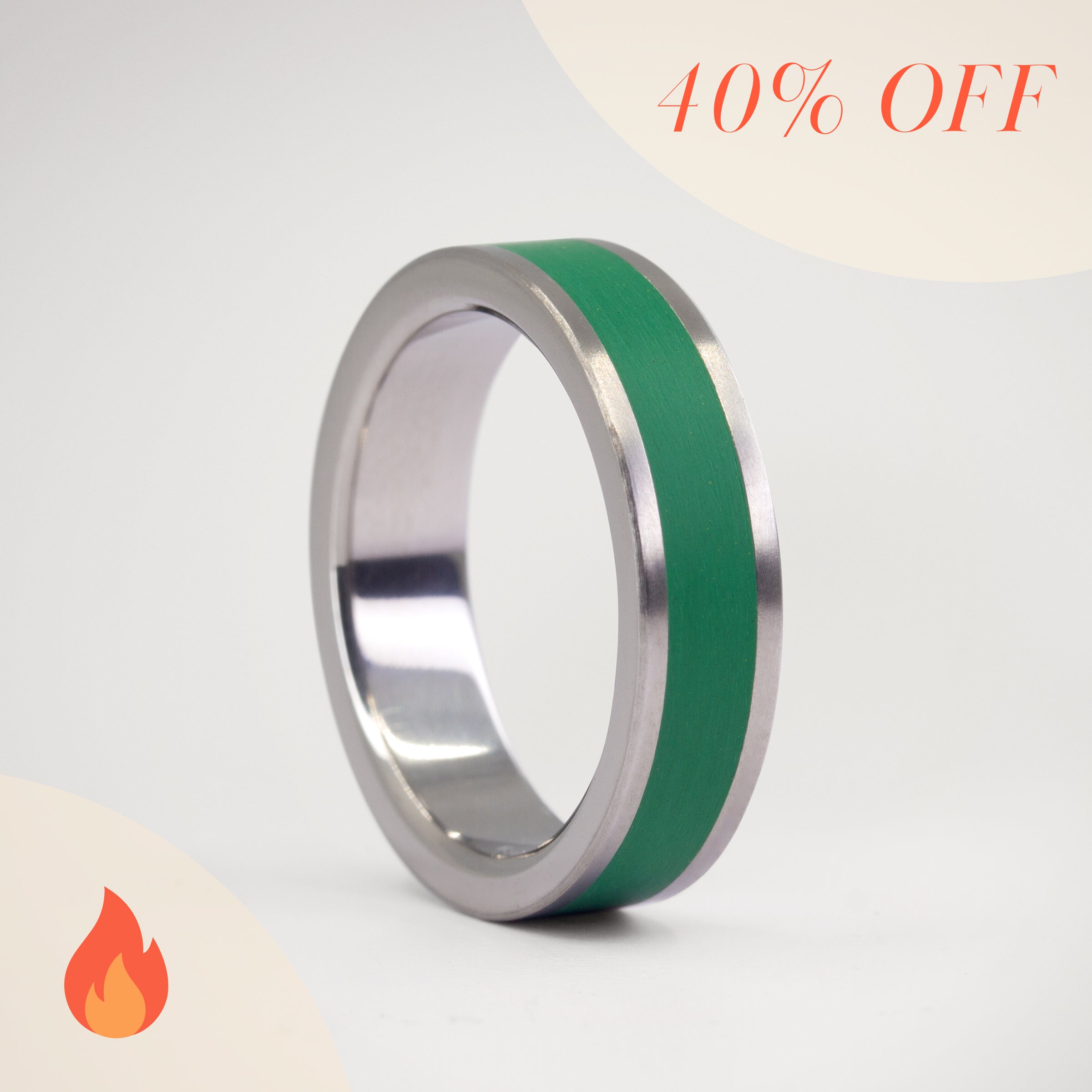 Anillo parallels verde