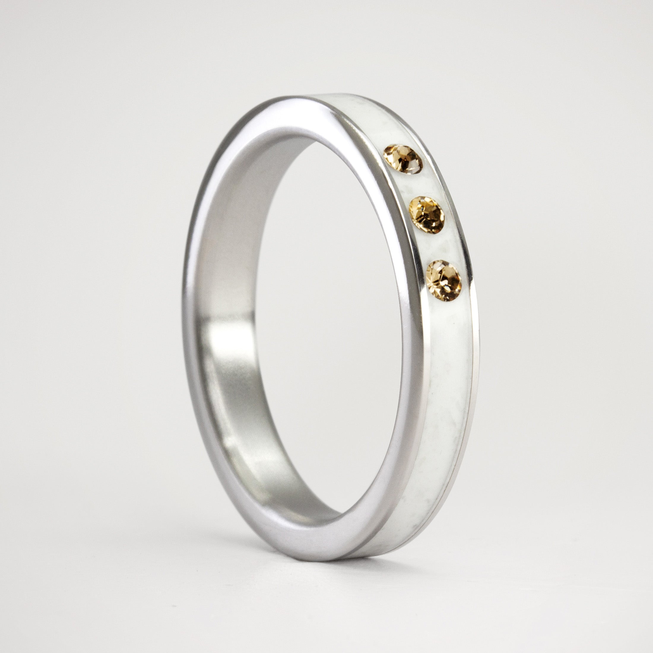 Anillo marmol de carrara deluxe gold