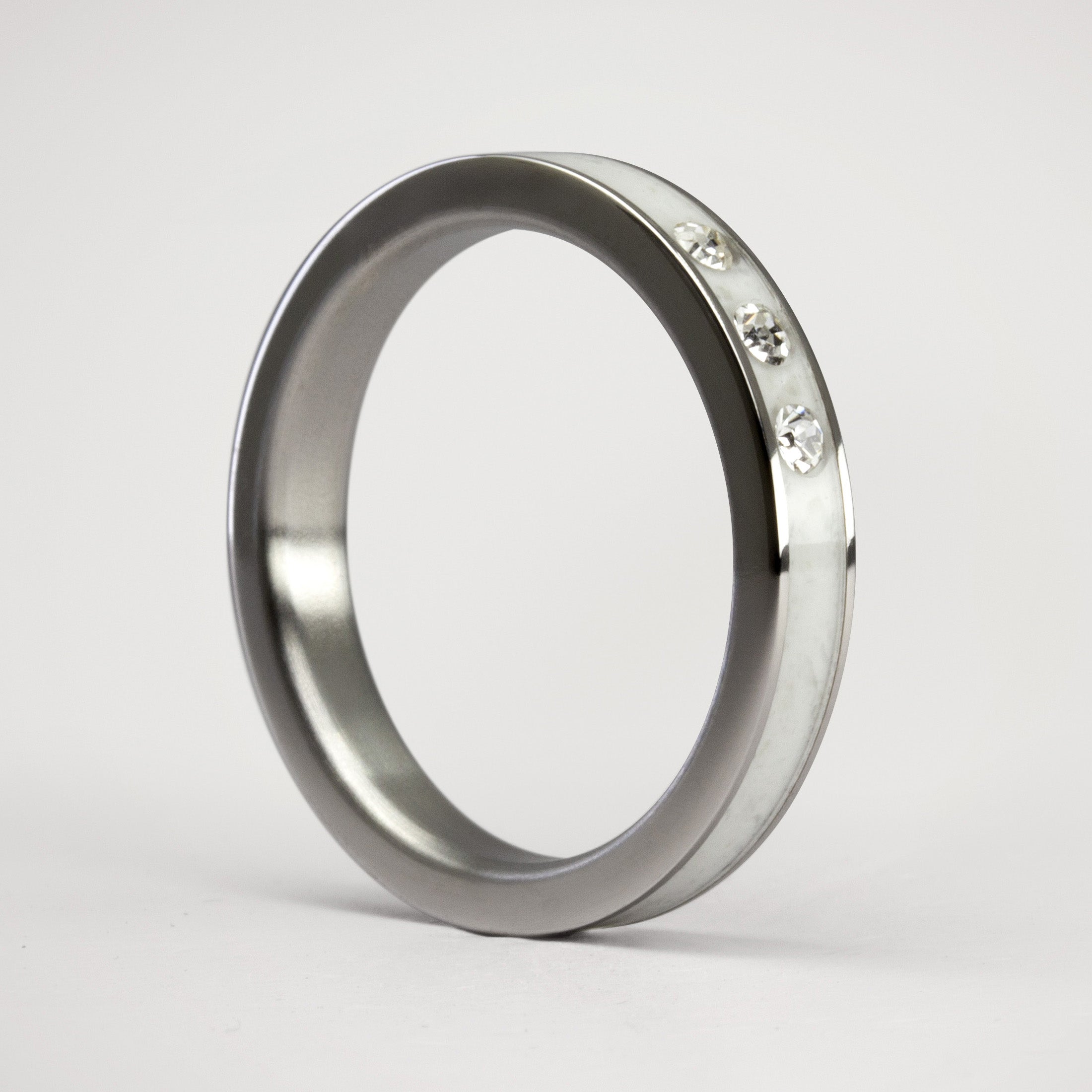 Anillo marmol de carrara deluxe silver