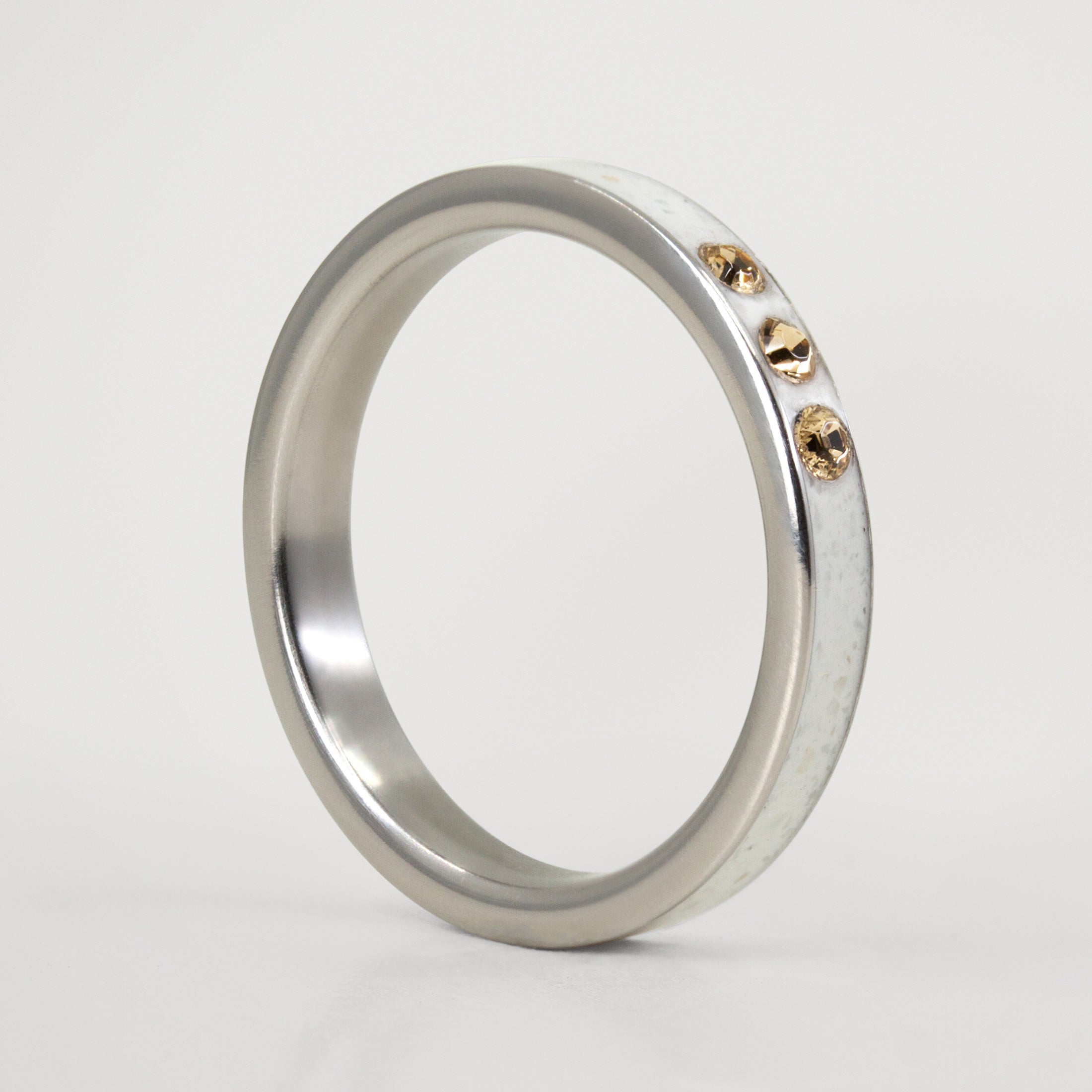 Anillo marmol de carrara deluxe gold