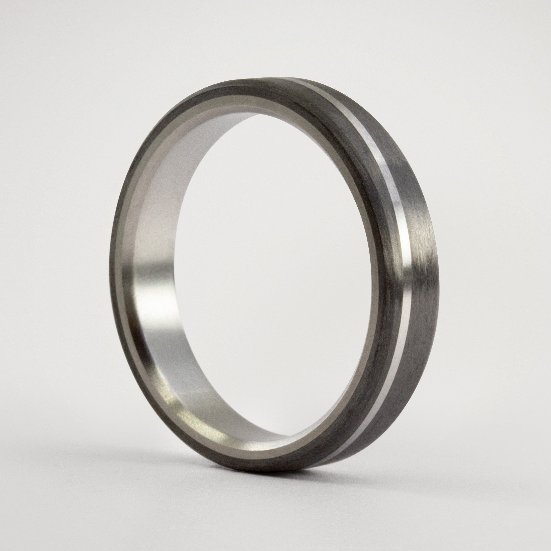 Anillo diagonal fibra de carbono y titanio