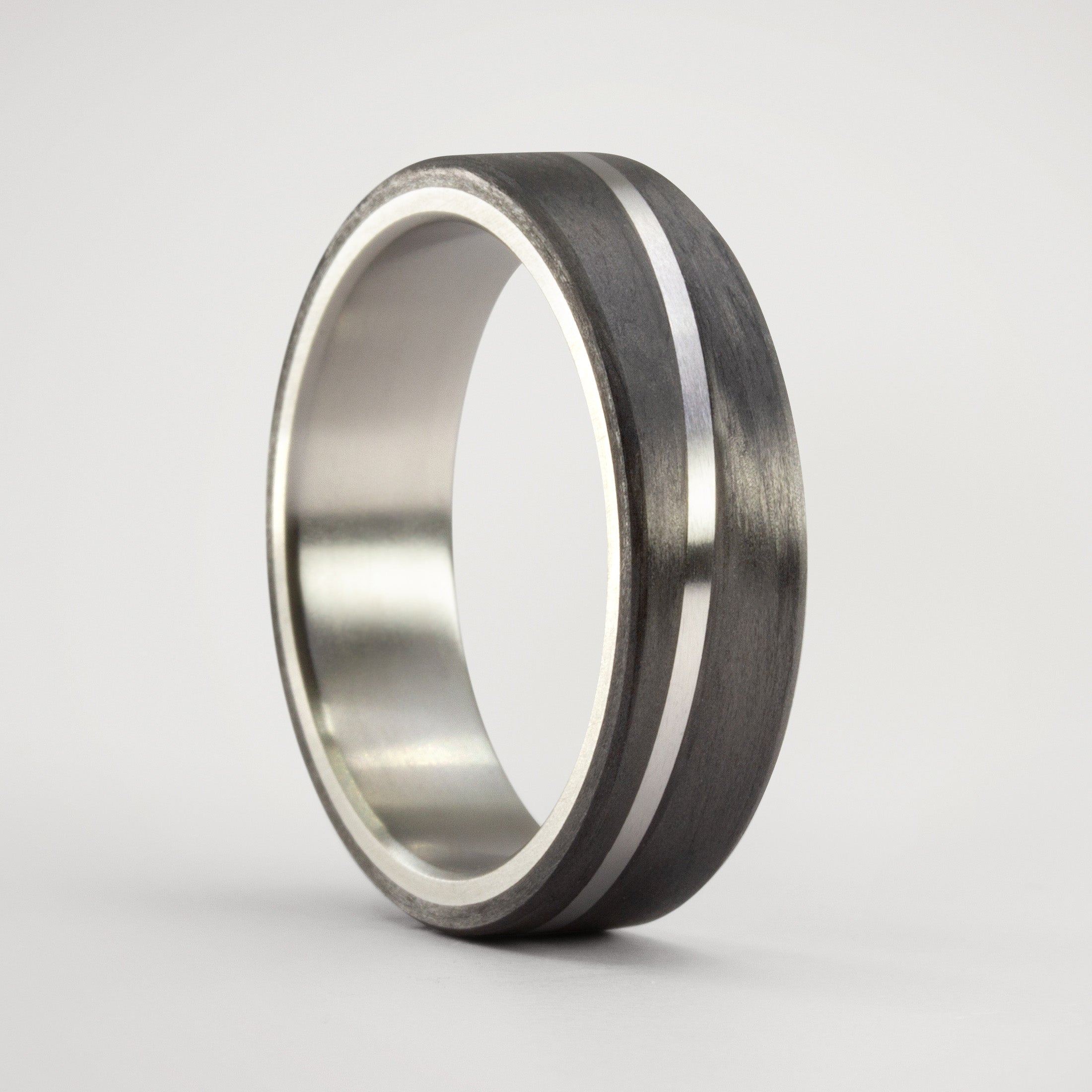 Anillo diagonal fibra de carbono y titanio