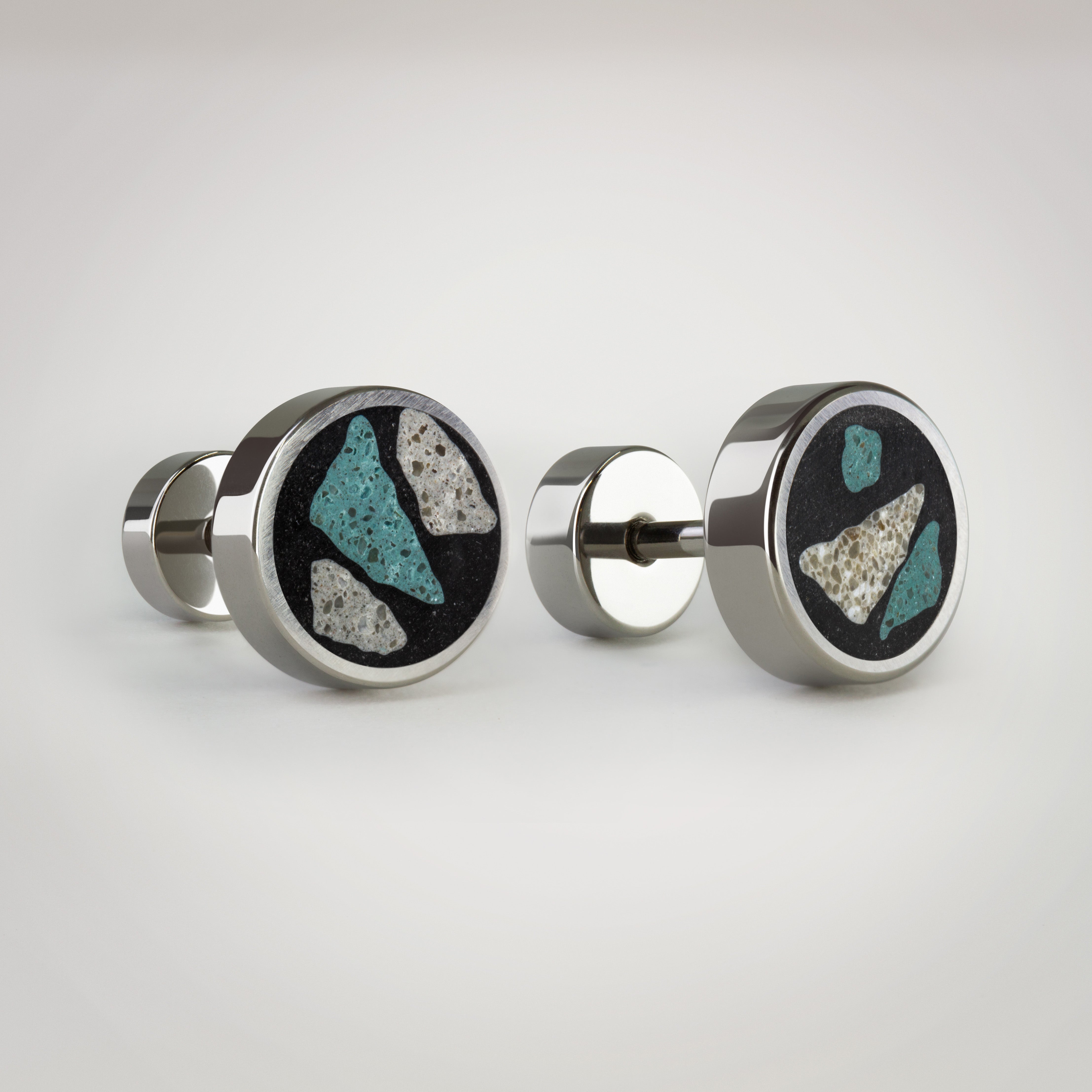 Aros de titanio hipoalergénico - Terrazzo MIX 03 . M