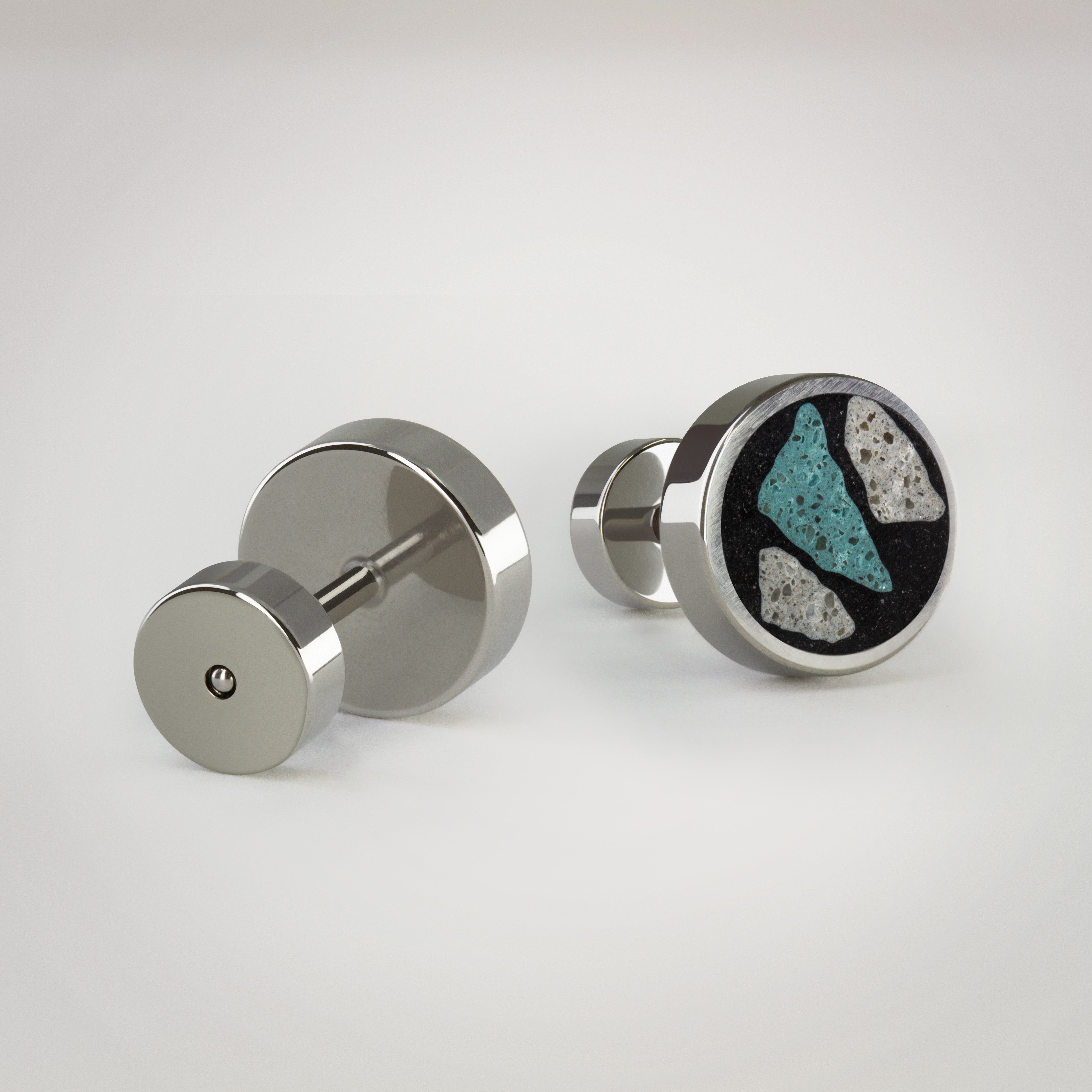 Aros de titanio hipoalergénico - Terrazzo MIX 03 . M