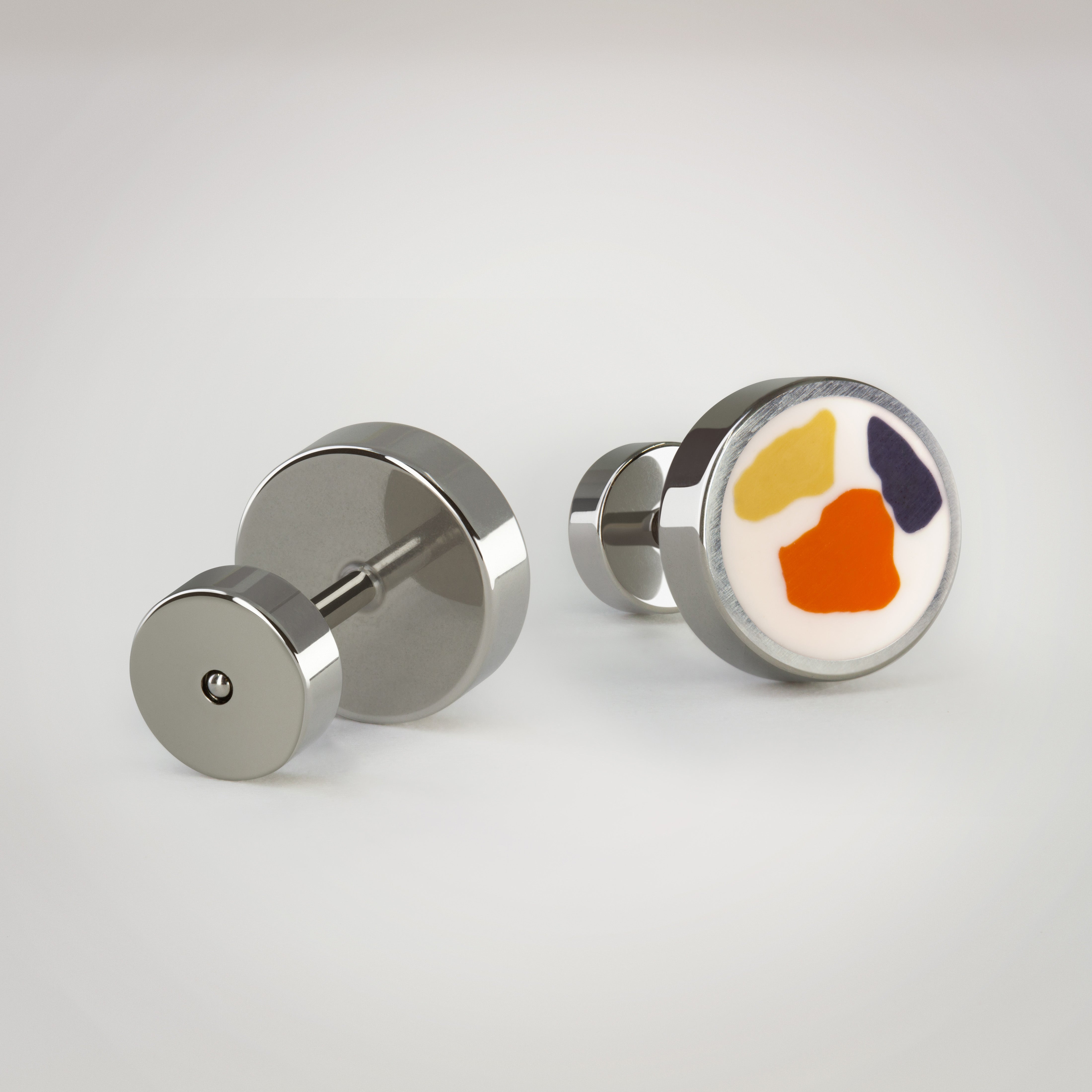 Aros de titanio hipoalergénico - Terrazzo Mix 02 . M